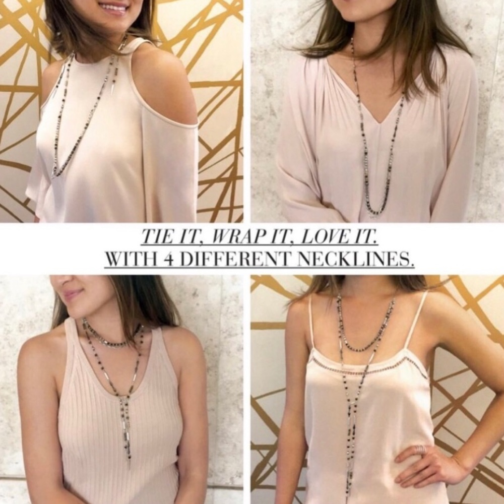 NEW AMELIE LARIAT STATEMENT NECKLACE
